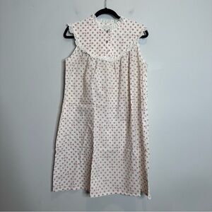 Vintage Lanz Of Salzburg Nightgown Coquette Size Large Knee Length House Dress